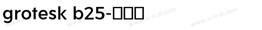 grotesk b25字体转换